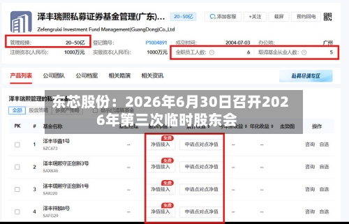 东芯股份：2026年6月30日召开2026年第三次临时股东会-第2张图片