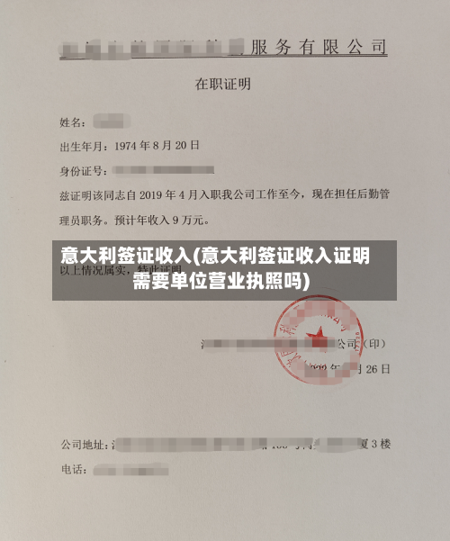意大利签证收入(意大利签证收入证明需要单位营业执照吗)-第3张图片