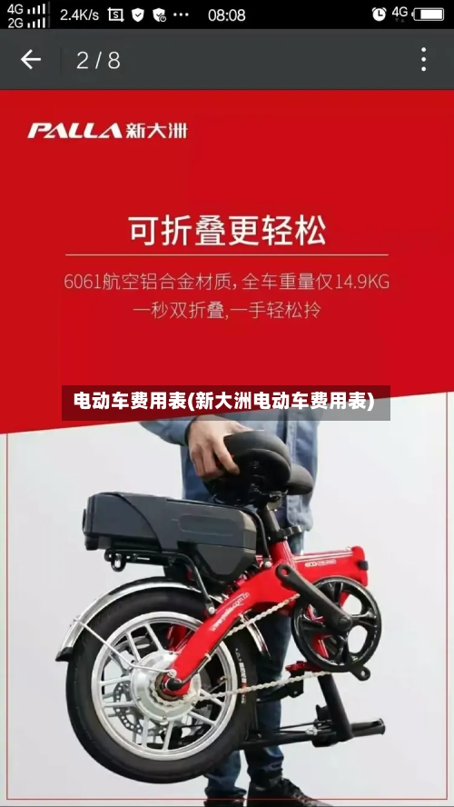 电动车费用表(新大洲电动车费用表)