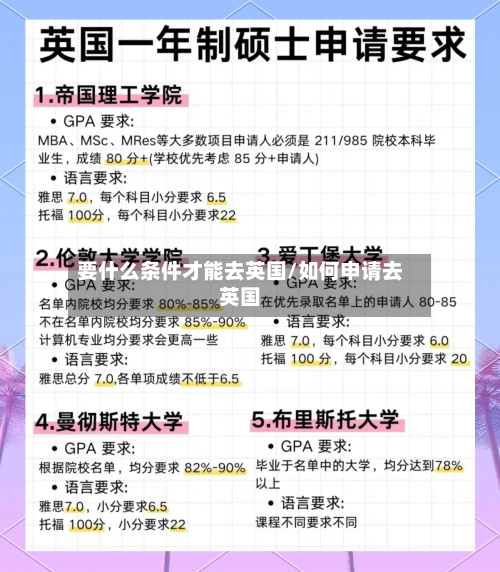 要什么条件才能去英国/如何申请去英国
