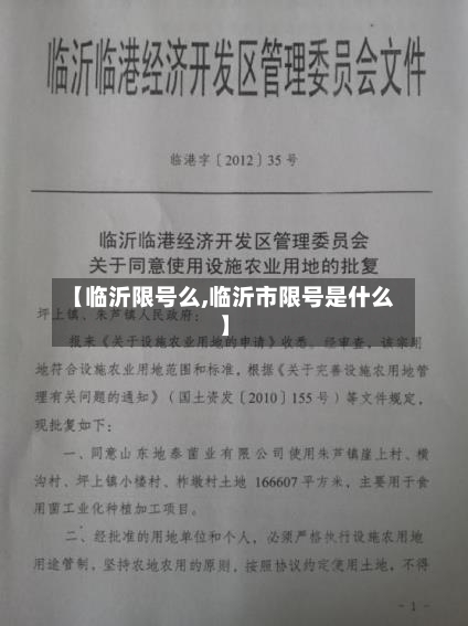 【临沂限号么,临沂市限号是什么】-第2张图片