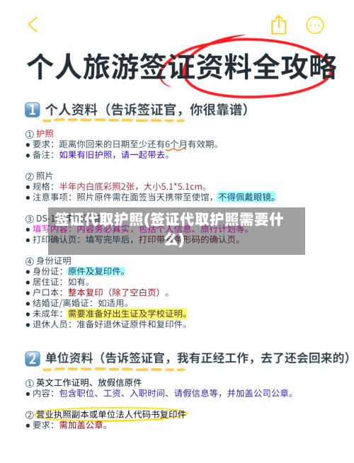 签证代取护照(签证代取护照需要什么)
