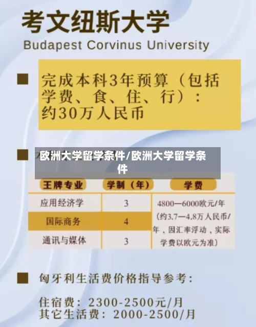 欧洲大学留学条件/欧洲大学留学条件