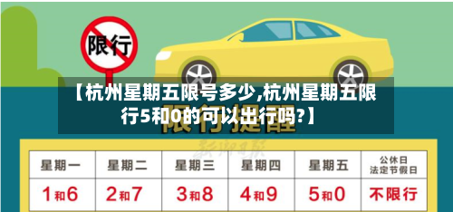 【杭州星期五限号多少,杭州星期五限行5和0的可以出行吗?】