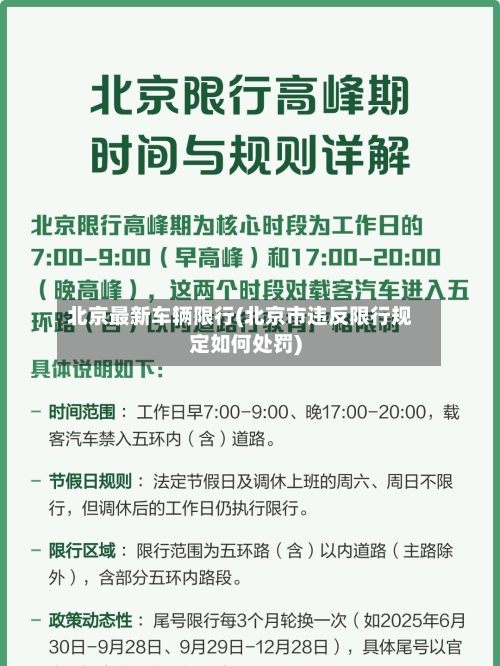北京最新车辆限行(北京市违反限行规定如何处罚)