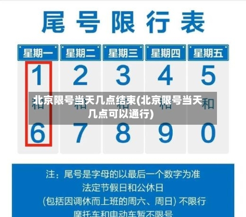 北京限号当天几点结束(北京限号当天几点可以通行)