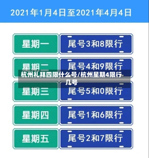 杭州礼拜四限什么号/杭州星期4限行几号