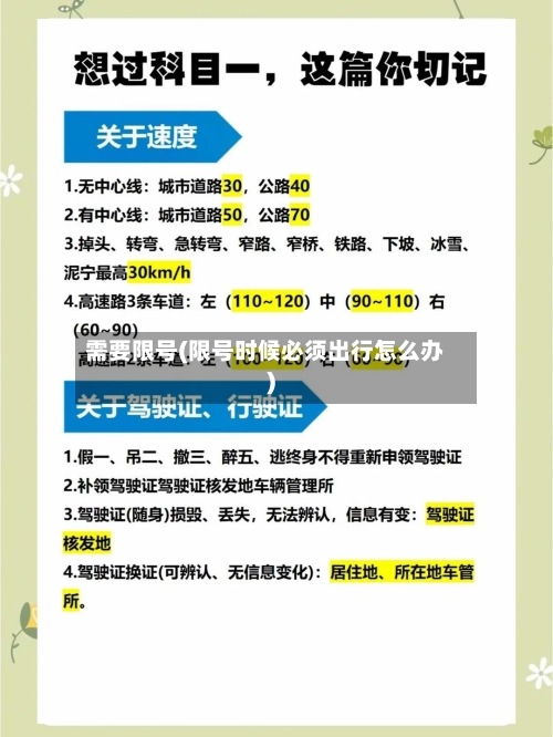 需要限号(限号时候必须出行怎么办)-第3张图片