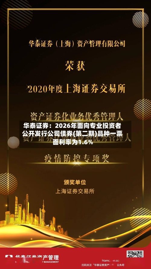 华泰证券：2026年面向专业投资者公开发行公司债券(第二期)品种一票面利率为1.6%-第1张图片